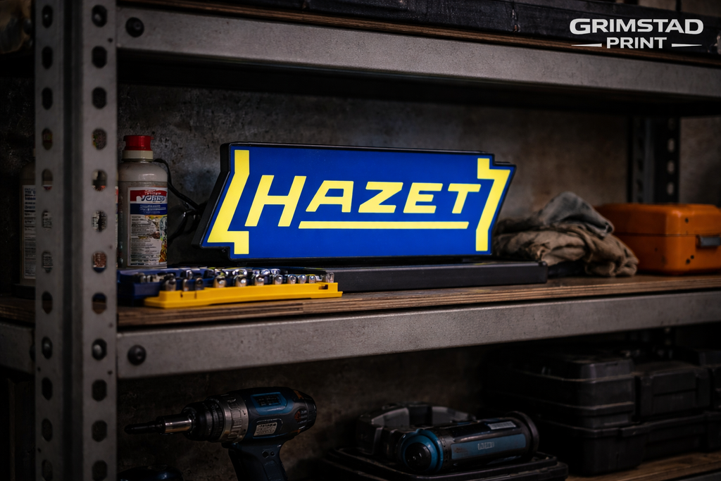 💡 Hazet lys-skilt – stilrent og tøft!