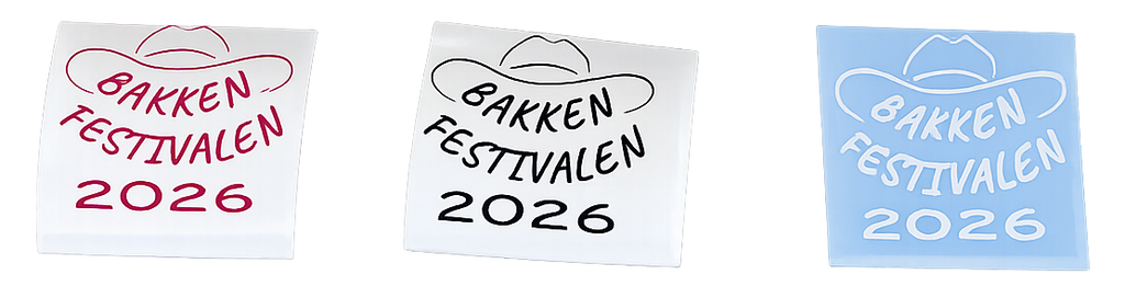 Bakken Festivalen Tidligere år 13x13cm