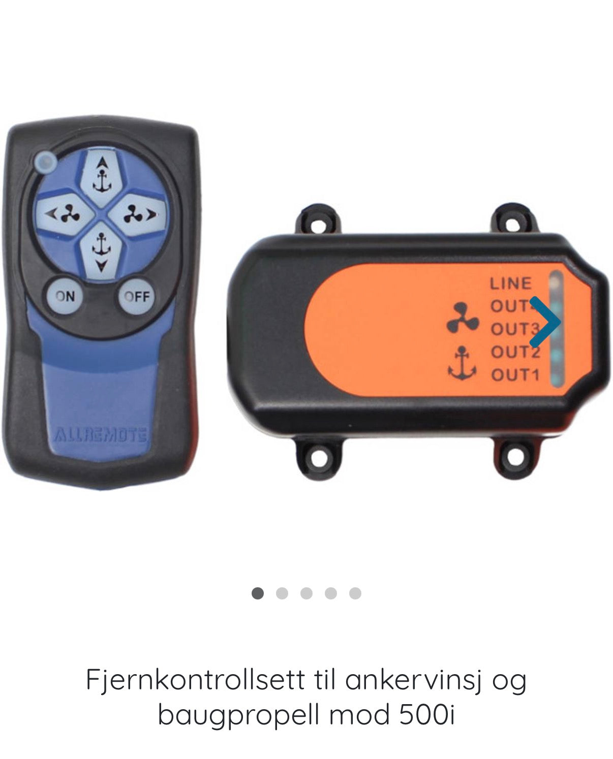 Veggbrakett til Fjernkontroll for ankervinsj og baugpropell