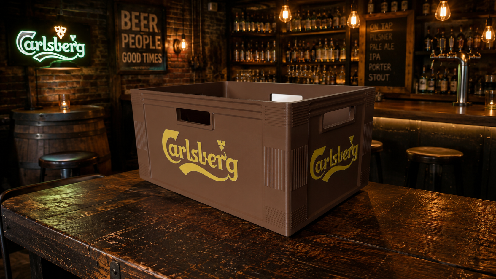 Mini Carlsberg Øl kasse til 6stk 0,33 Bokser
