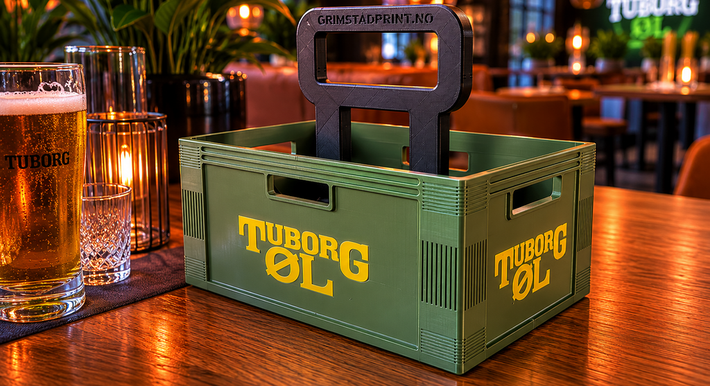 Mini Tuborg øl kasse. 6stk 0,33