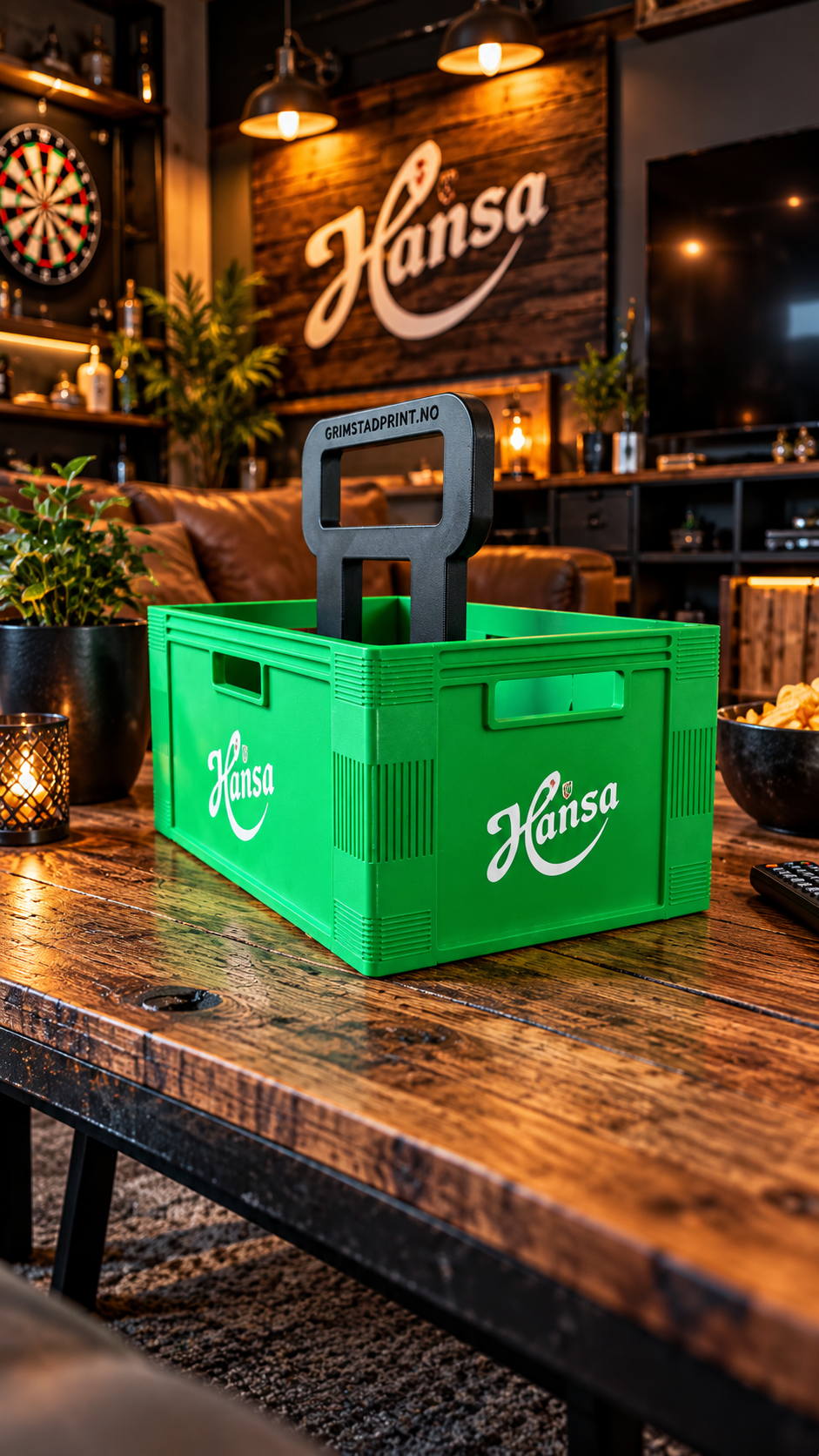 Mini Hansa-ølkasse – 6 × 0,33/0,5 L bokser
