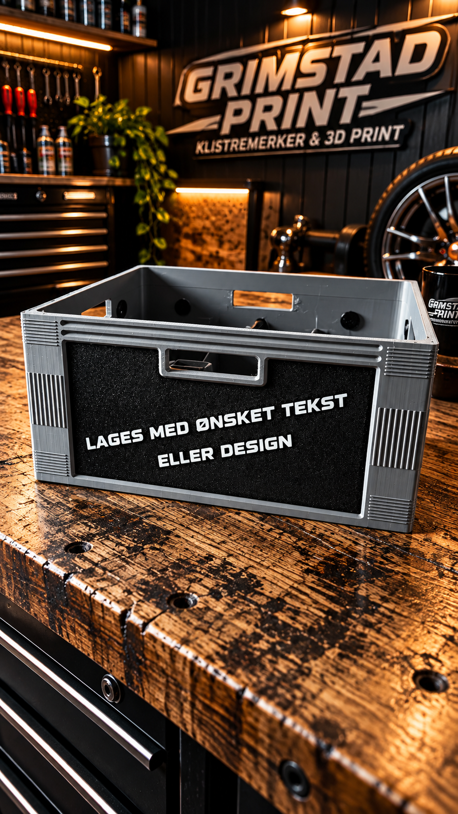 Mini øl og bruskasse. Med utskiftbare sider