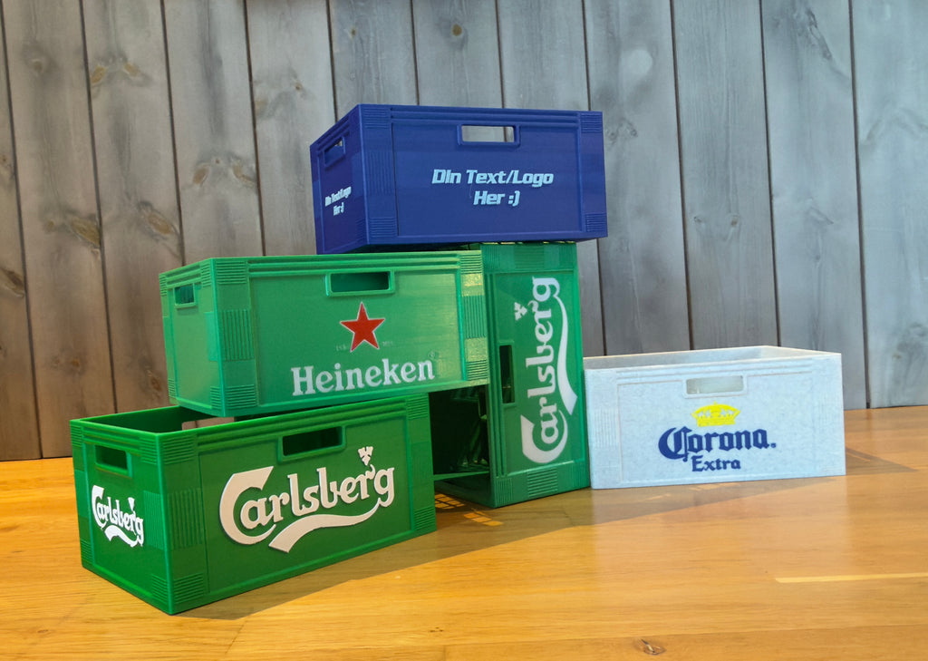 Mini øl / bruskasser (0,33L) med håndtak – kan tilpasses!