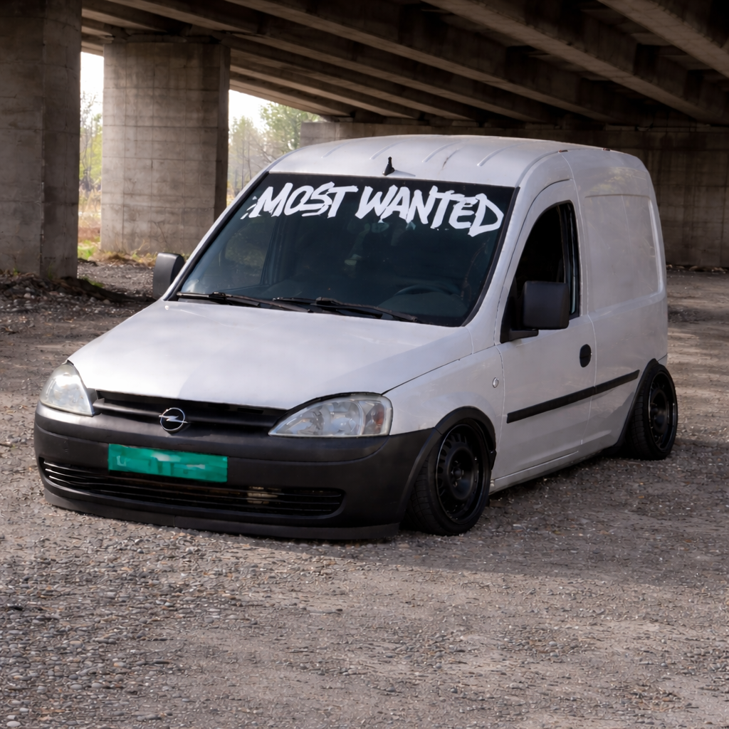 Most Wanted frontrute / streamer klistremerke