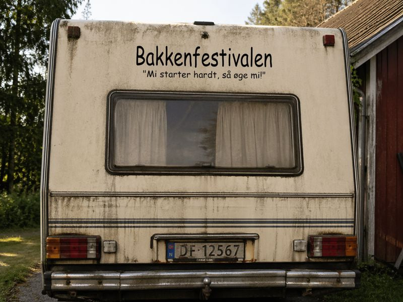 "Mi starter hardt, så øge mi!" klistremerke Stort