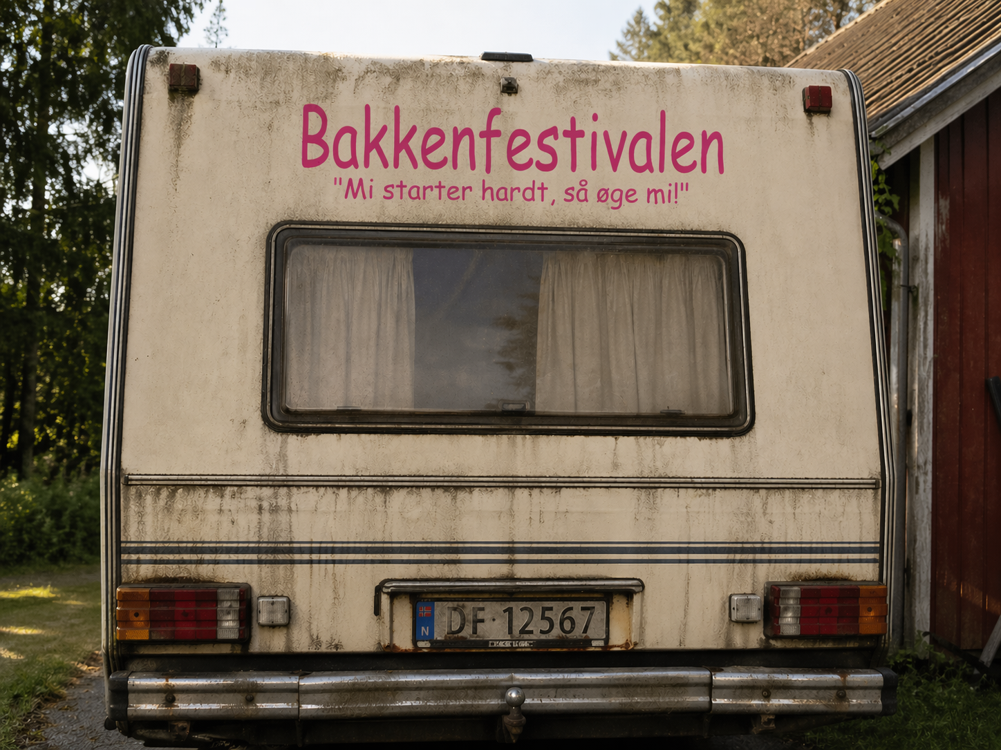 "Mi starter hardt, så øge mi!" klistremerke Stort