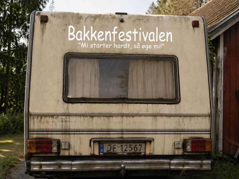 "Mi starter hardt, så øge mi!" klistremerke Stort